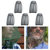 Maxbell 5 Pieces Head Net Cover Fishing Cap for Fishing Adventure Outdoor Activities Light Gray