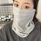 Maxbell with Ear Loops Polyester Fabric Windproof for Outdoor Activities Comfortable Light Gray