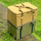 Maxbell Gas Tank Storage Bag Foldable Grill Carrying Bag for Traveling Hiking Travel Khaki