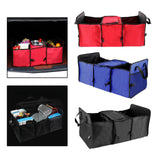 Maxbell Car Trunk Storage Box Waterproof Grocery Organizer for Outdoor Picnic Travel Red