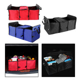 Maxbell Car Trunk Storage Box Waterproof Grocery Organizer for Outdoor Picnic Travel Red