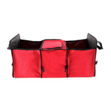 Maxbell Car Trunk Storage Box Waterproof Grocery Organizer for Outdoor Picnic Travel Red