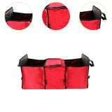 Maxbell Car Trunk Storage Box Waterproof Grocery Organizer for Outdoor Picnic Travel Red