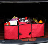 Maxbell Car Trunk Storage Box Waterproof Grocery Organizer for Outdoor Picnic Travel Red