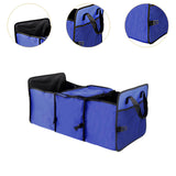 Maxbell Car Trunk Storage Box Waterproof Grocery Organizer for Outdoor Picnic Travel Blue