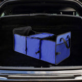 Maxbell Car Trunk Storage Box Waterproof Grocery Organizer for Outdoor Picnic Travel Blue