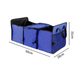 Maxbell Car Trunk Storage Box Waterproof Grocery Organizer for Outdoor Picnic Travel Blue