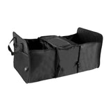 Maxbell Car Trunk Storage Box Waterproof Grocery Organizer for Outdoor Picnic Travel Black