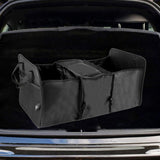 Maxbell Car Trunk Storage Box Waterproof Grocery Organizer for Outdoor Picnic Travel Black