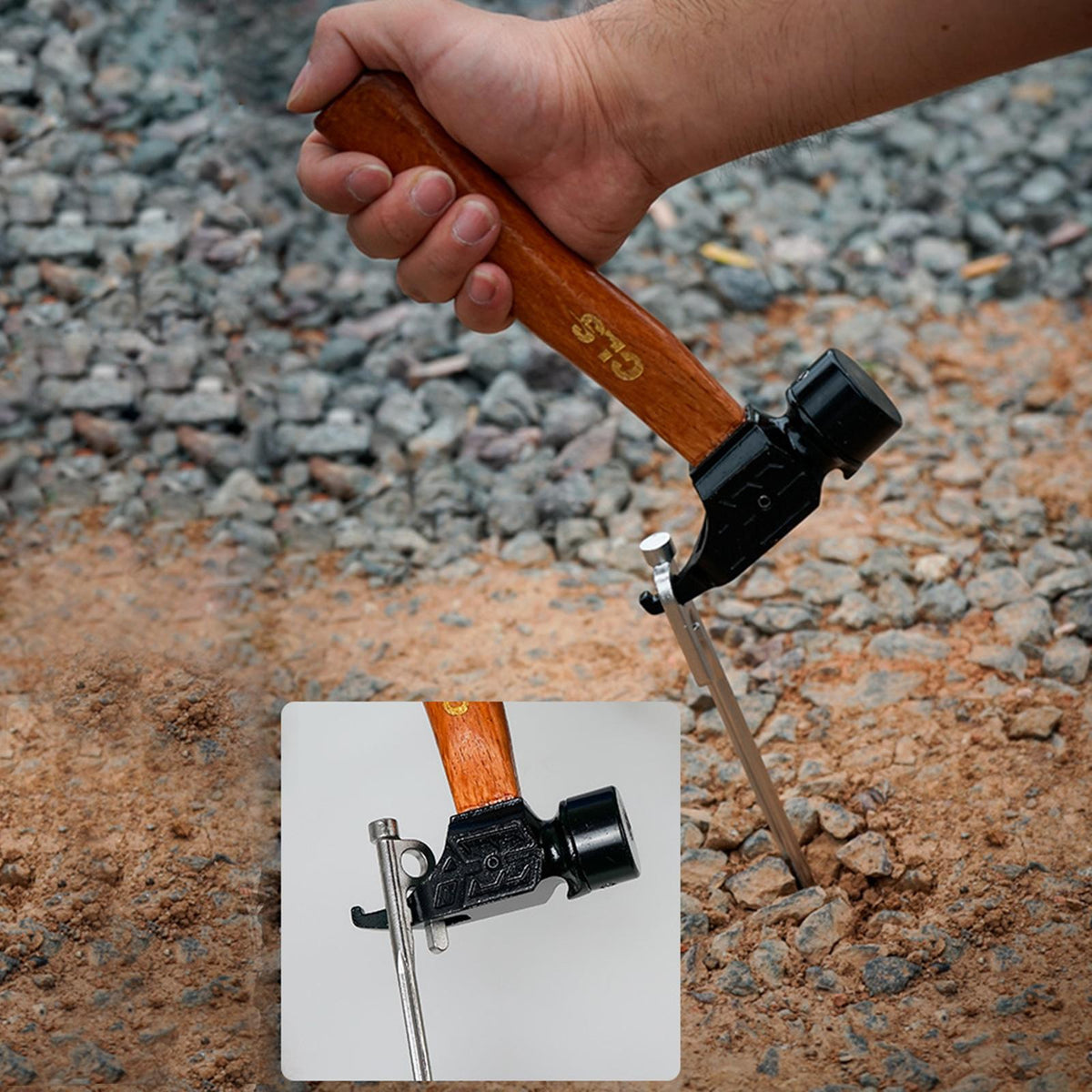 Maxbell Camping Hammer Stake Remover for Backpacking Outdoor Activities Camping Tent
