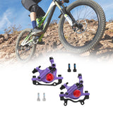 Maxbell Hydraulic Disc Brakes Set Line Pull for Mountain Bike Cycling Electric Bikes Violet