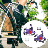 Maxbell Hydraulic Disc Brakes Set Line Pull for Mountain Bike Cycling Electric Bikes Violet