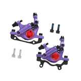 Maxbell Hydraulic Disc Brakes Set Line Pull for Mountain Bike Cycling Electric Bikes Violet