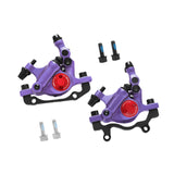 Maxbell Hydraulic Disc Brakes Set Line Pull for Mountain Bike Cycling Electric Bikes Violet