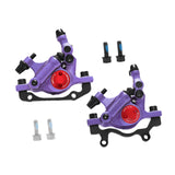 Maxbell Hydraulic Disc Brakes Set Line Pull for Mountain Bike Cycling Electric Bikes Violet