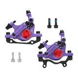 Maxbell Hydraulic Disc Brakes Set Line Pull for Mountain Bike Cycling Electric Bikes Violet