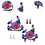 Maxbell Hydraulic Disc Brakes Set Line Pull for Mountain Bike Cycling Electric Bikes Violet