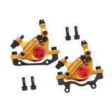 Maxbell Hydraulic Disc Brakes Set Line Pull for Mountain Bike Cycling Electric Bikes Gold