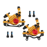 Maxbell Hydraulic Disc Brakes Set Line Pull for Mountain Bike Cycling Electric Bikes Gold