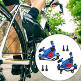 Maxbell Hydraulic Disc Brakes Set Line Pull for Mountain Bike Cycling Electric Bikes Blue