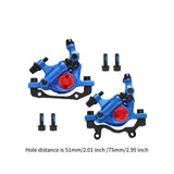 Maxbell Hydraulic Disc Brakes Set Line Pull for Mountain Bike Cycling Electric Bikes Blue