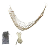 Maxbell Camping Hammock Heavy Duty Folding Hammock for Beach Patio Backyard Lounging White