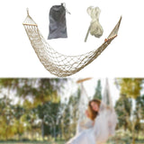 Maxbell Camping Hammock Heavy Duty Folding Hammock for Beach Patio Backyard Lounging White