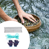 Maxbell River Snail Catching Basket Trawl Cage with Rope and Gloves Field Snail Cage 50cm