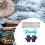Maxbell River Snail Catching Basket Trawl Cage with Rope and Gloves Field Snail Cage 50cm