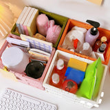 Maxbell Foldable Picnic Basket Medium Shopping Basket for Barbecue Household Outdoor Pink