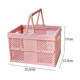 Maxbell Foldable Picnic Basket Medium Shopping Basket for Barbecue Household Outdoor Pink