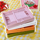 Maxbell Foldable Picnic Basket Medium Shopping Basket for Barbecue Household Outdoor Orange