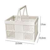 Maxbell Foldable Picnic Basket Medium Shopping Basket for Barbecue Household Outdoor White