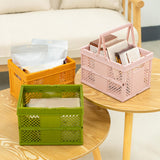 Maxbell Foldable Picnic Basket Medium Shopping Basket for Barbecue Household Outdoor Green