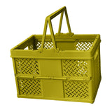 Maxbell Foldable Picnic Basket Medium Shopping Basket for Barbecue Household Outdoor Green