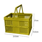 Maxbell Foldable Picnic Basket Medium Shopping Basket for Barbecue Household Outdoor Green