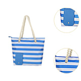 Maxbell Wine Carrier Zipper Closure Lady Wine Cooler Bag for Outdoor Dinner Camping Blue