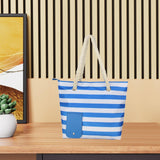 Maxbell Wine Carrier Zipper Closure Lady Wine Cooler Bag for Outdoor Dinner Camping Blue