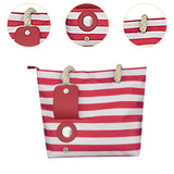 Maxbell Wine Carrier Zipper Closure Lady Wine Cooler Bag for Outdoor Dinner Camping Red