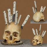 Maxbell Gothic Skull Knife Holder Convenient Knife Block for Kitchen Party Household