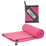 Maxbell Quick Drying Towel Fast Drying Travel Towel for Camping Outdoor Workout Rose Red