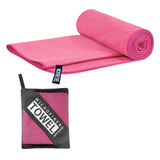 Maxbell Quick Drying Towel Fast Drying Travel Towel for Camping Outdoor Workout Rose Red