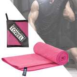 Maxbell Quick Drying Towel Fast Drying Travel Towel for Camping Outdoor Workout Rose Red
