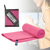Maxbell Quick Drying Towel Fast Drying Travel Towel for Camping Outdoor Workout Rose Red
