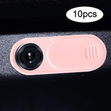 Maxbell 10Pcs Camera Cover Webcam Covers Thin Blocker Slide for Tesla Model Y/Model3 Pink