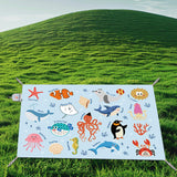 Maxbell Outdoor Picnic Blanket Multipurpose Tent Pad Beach Mat for Yard Grass Garden 145x100cm