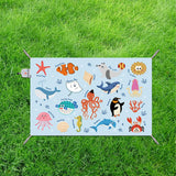 Maxbell Outdoor Picnic Blanket Multipurpose Tent Pad Beach Mat for Yard Grass Garden 145x100cm