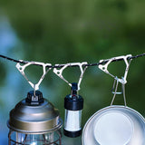 Maxbell Triangle Hanger Hook Portable Tent Light Hanger for Camping Outdoor Survival Argent