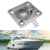 Maxbell Flush Ring Pull Handle Stainless Steel Boat Hatch Latch for Locker Boat Door