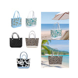 Maxbell Washable Tote Bag Fashion with Hole Waterproof Travel Bag Summer Beach Pouch Blue